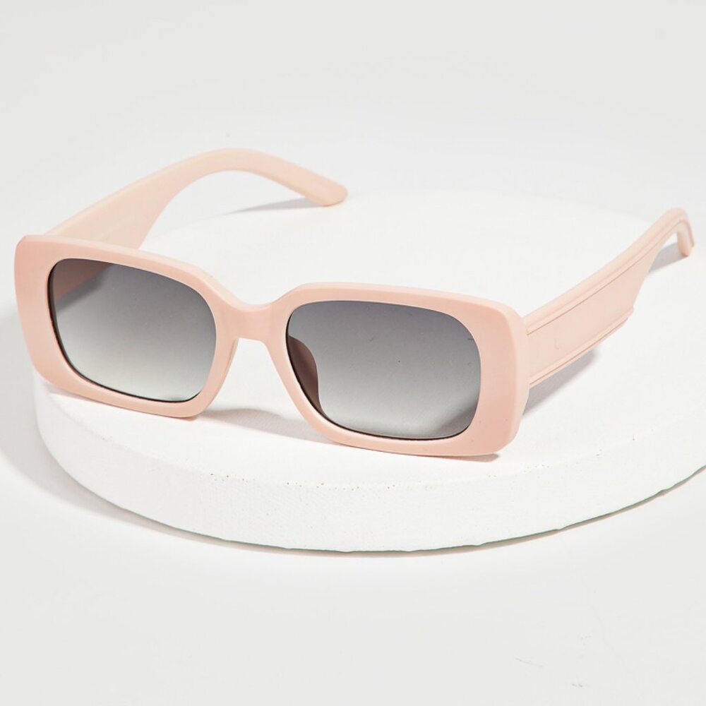 Ruby Blush Pink Rectangle Acetate Sunglasses